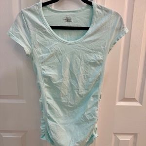 Athleta Cap Sleeve Ruched Athletic Top